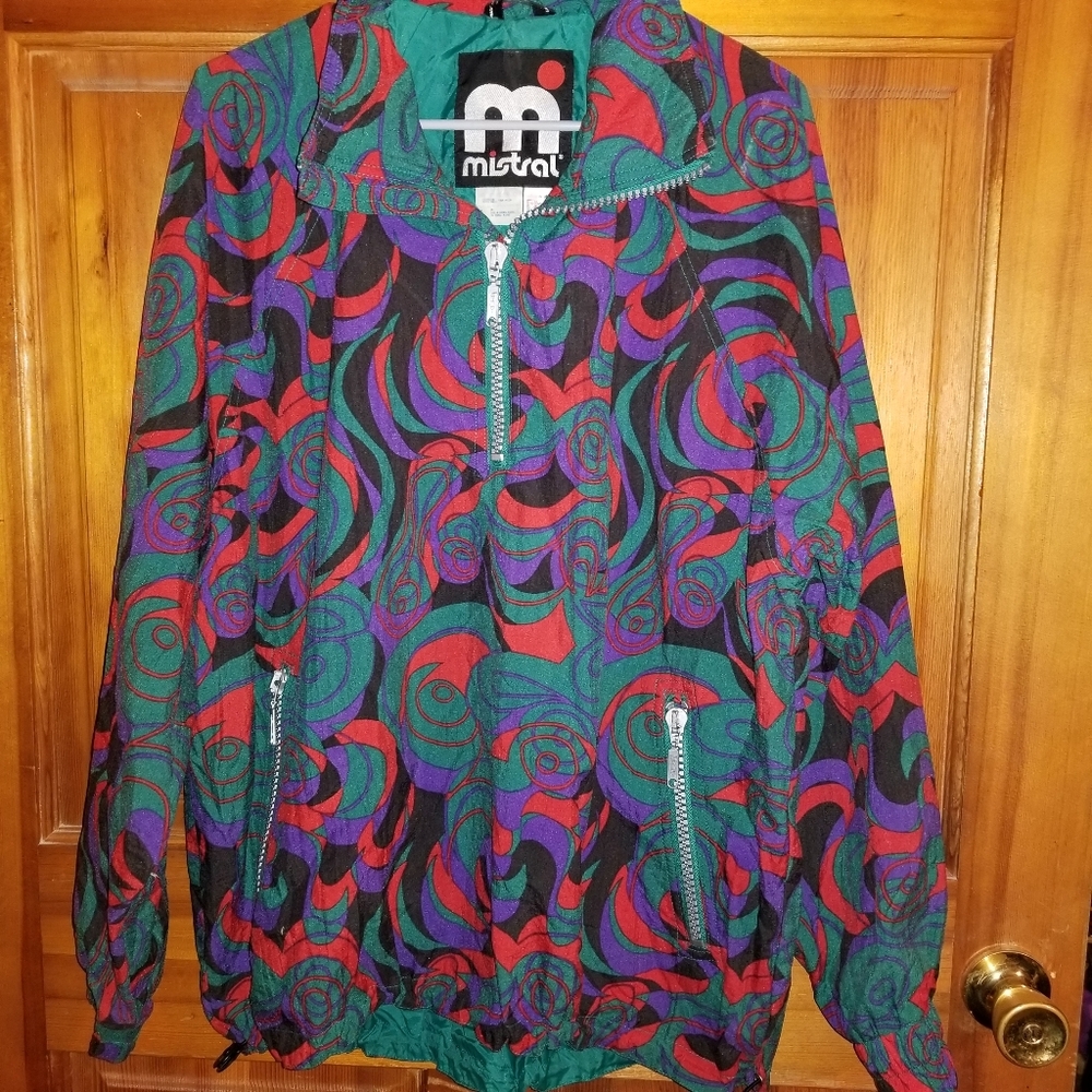 Mistral  Geometric Jacket Ski sz L 80's 90's